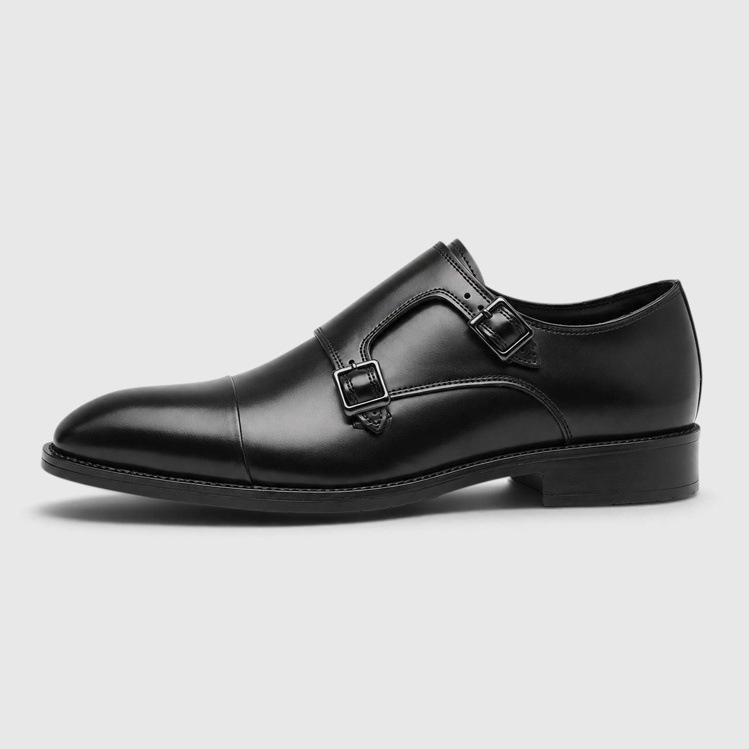 Stanley | Double Monk Strap Leather Shoes