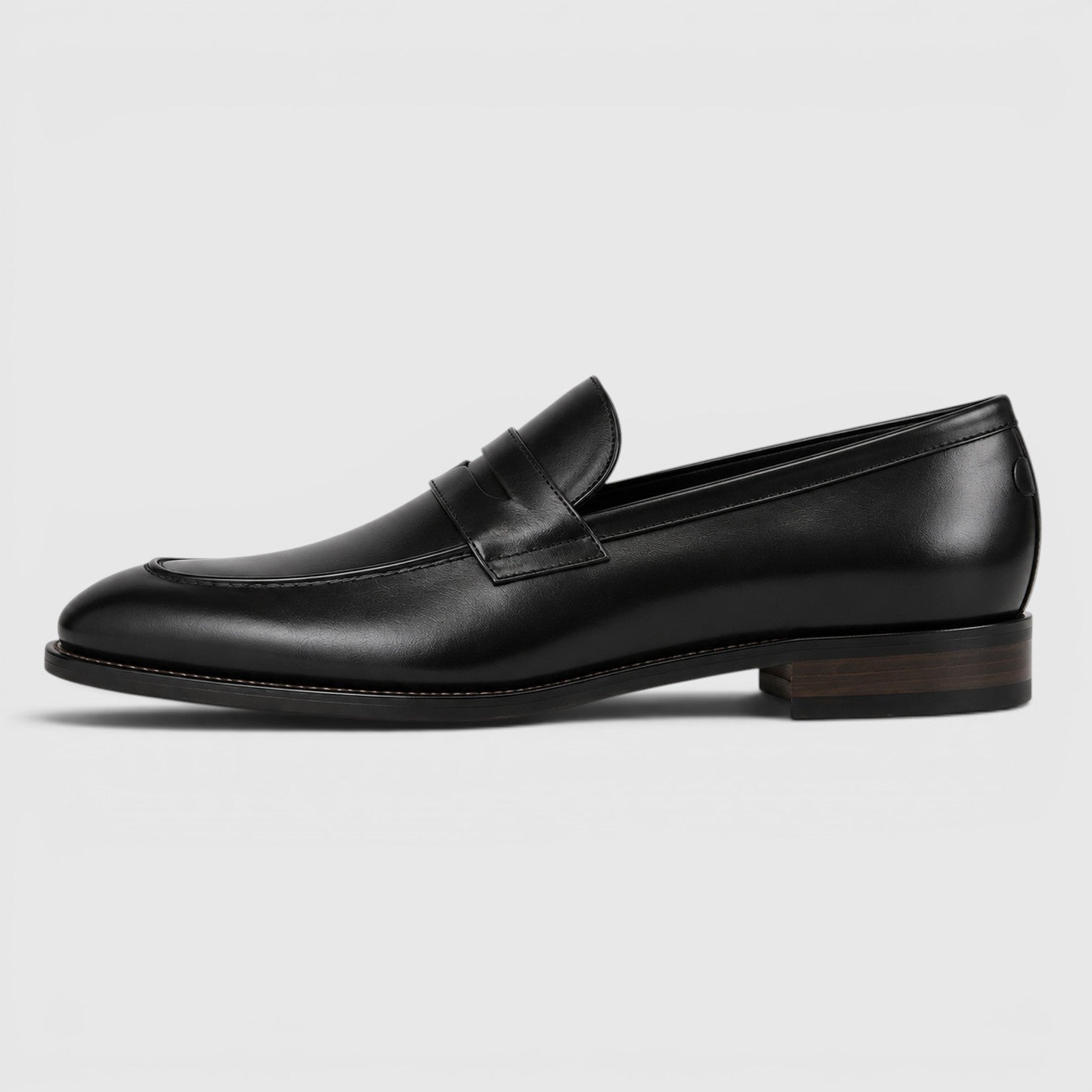 Men's square toe leather loafers, view 8