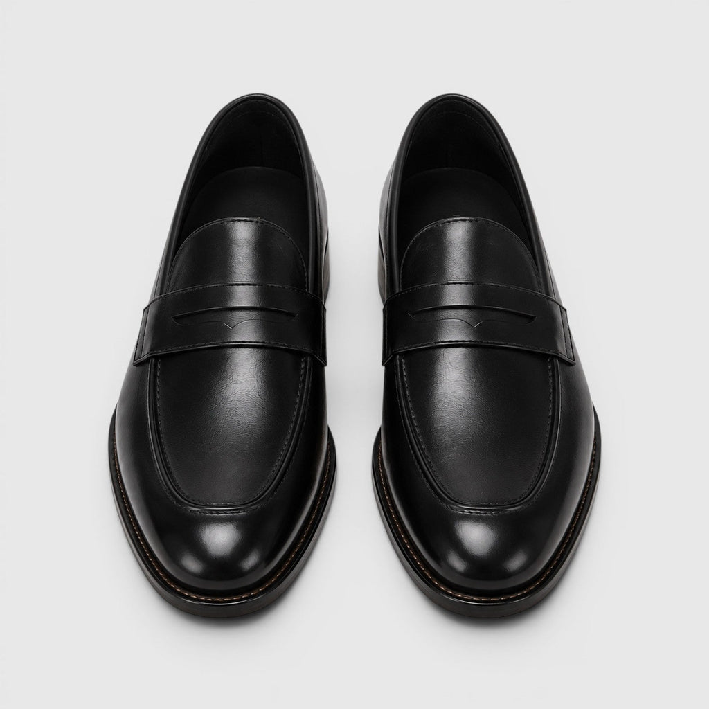 Men's square toe leather loafers, view 6