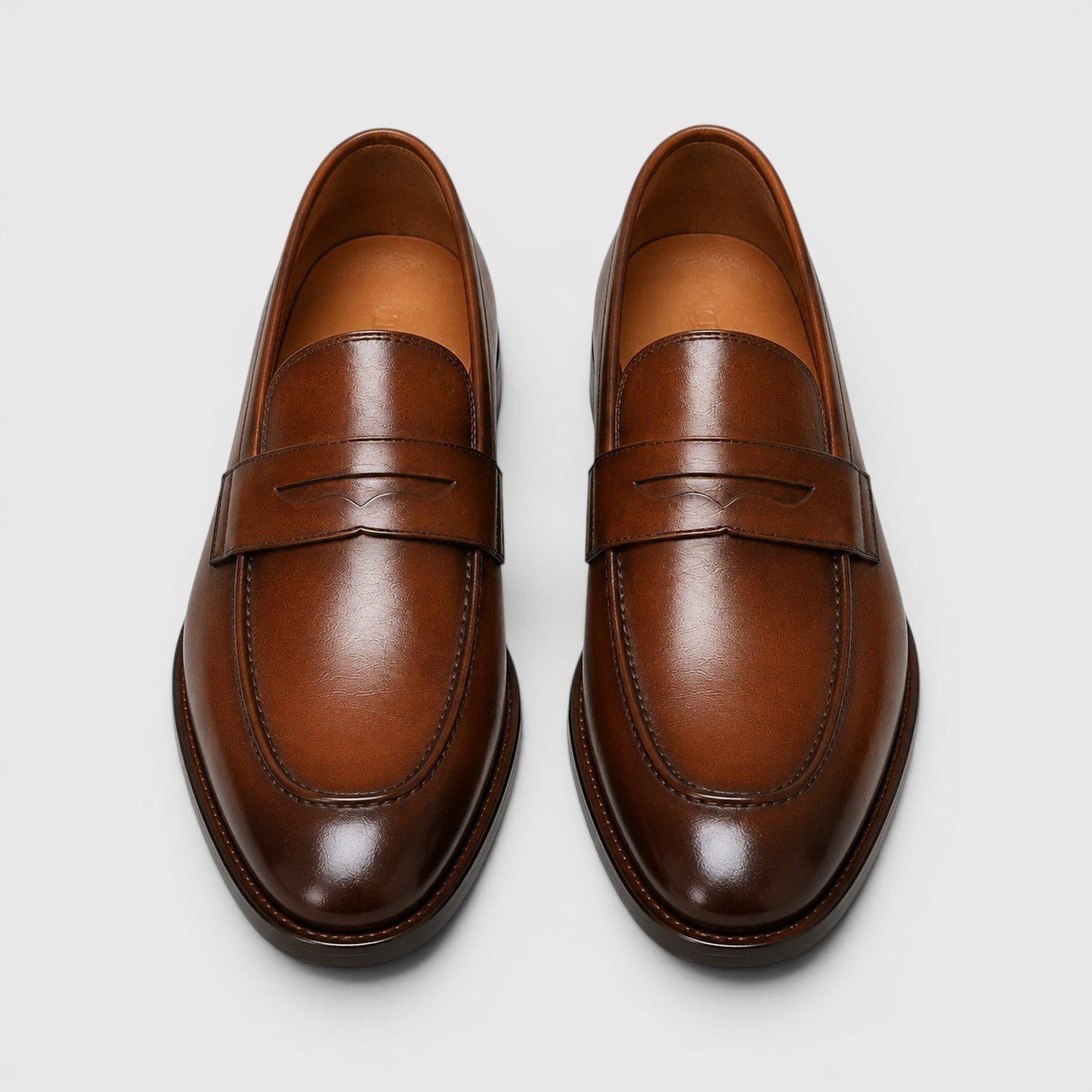 Vaughn | Square Toe Leather Loafers