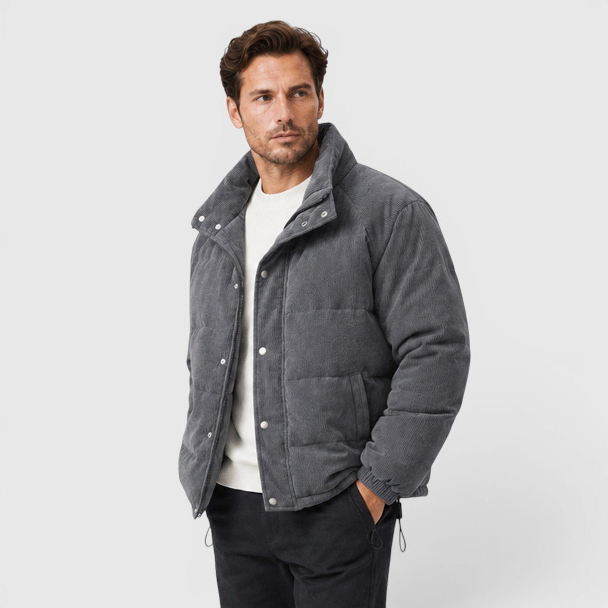 Men's lightweight padded puffer jacket, view 5
