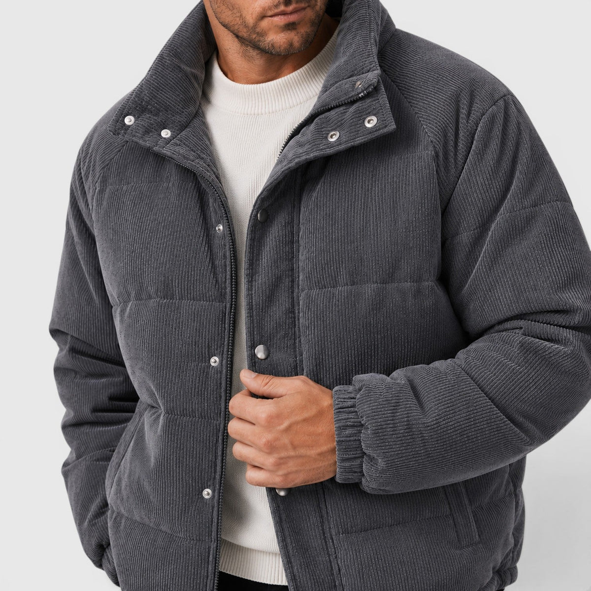 Men's lightweight padded puffer jacket, view 7