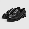 Men's tassel leather loafers