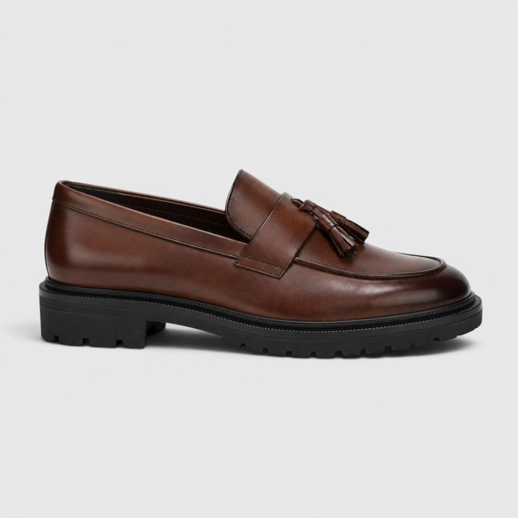 Men's tassel leather loafers, view 7