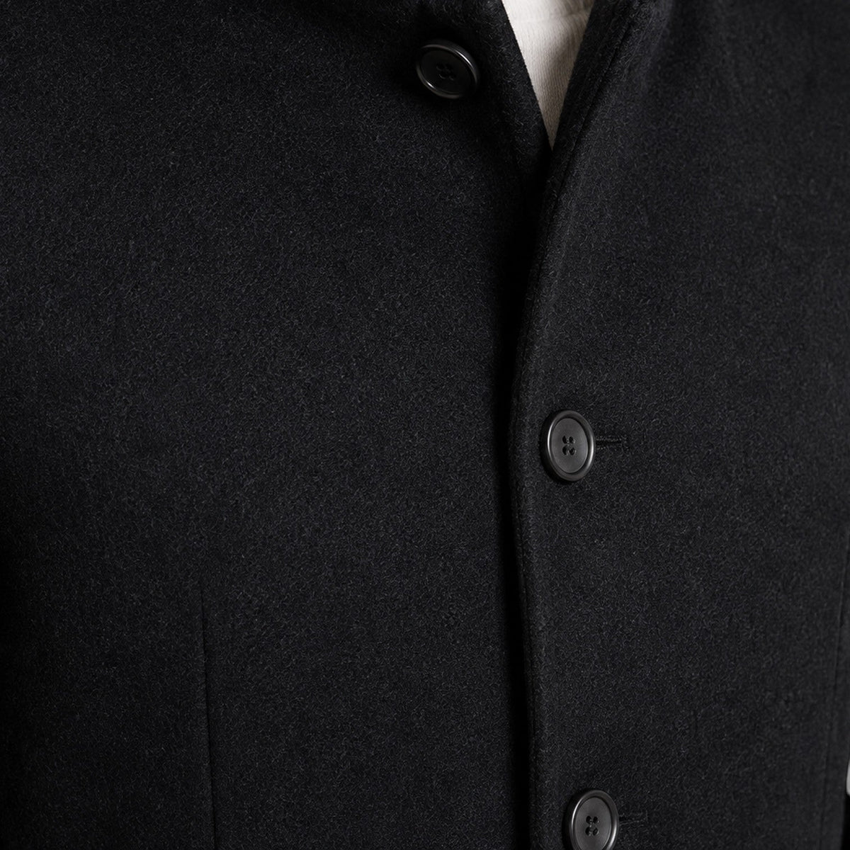 Men's classic lapel wool overcoat, view 6