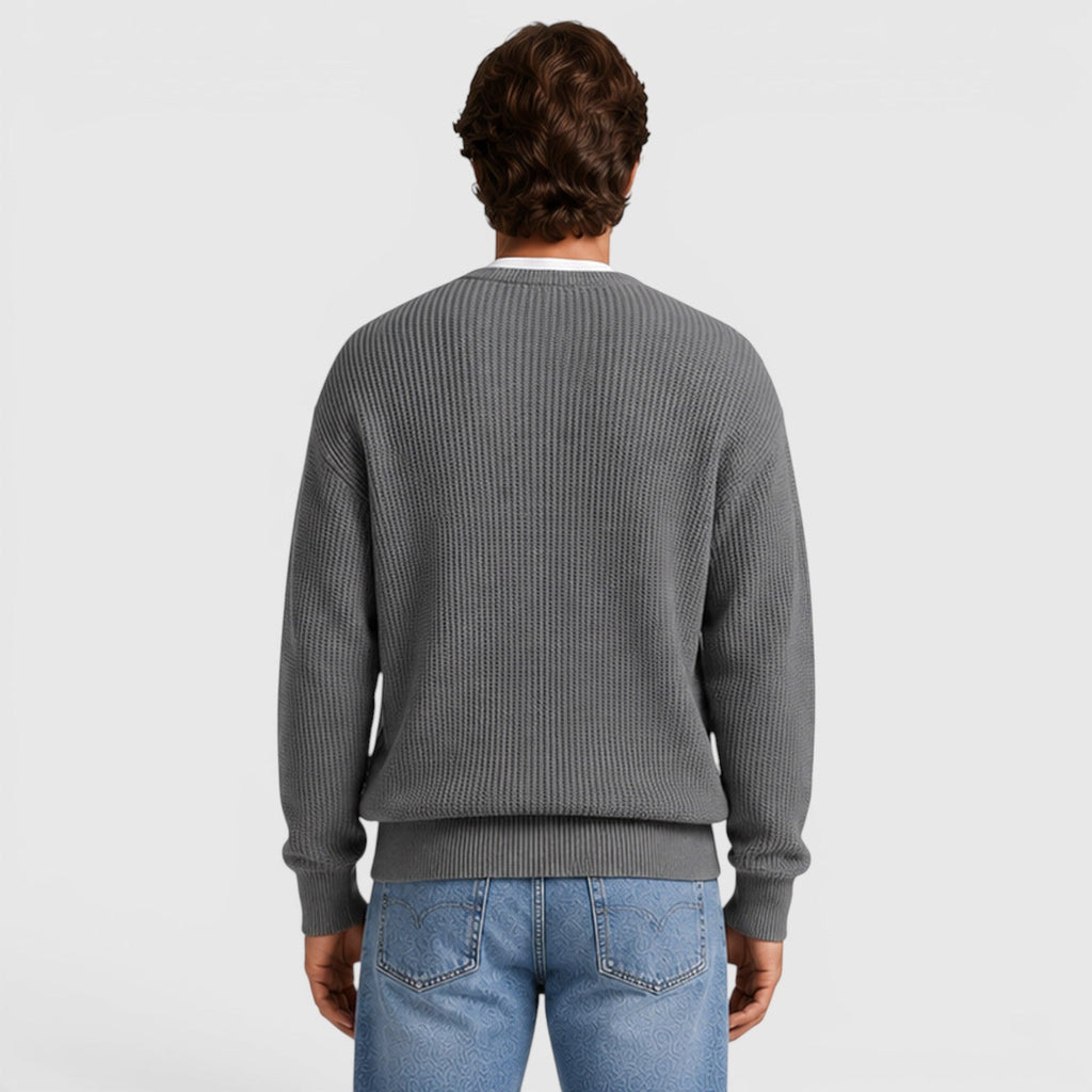 Men's funnel neck zip knit cardigan, view 16