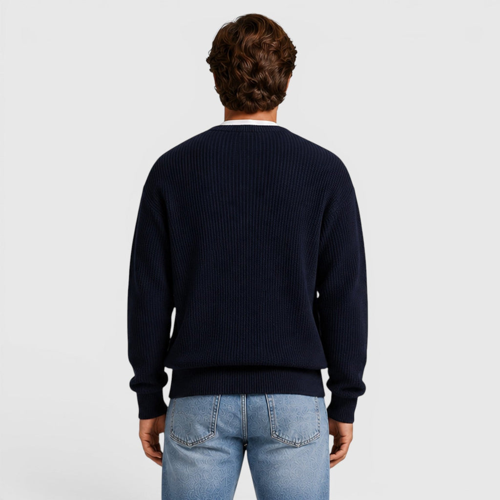 Men's funnel neck zip knit cardigan, view 10