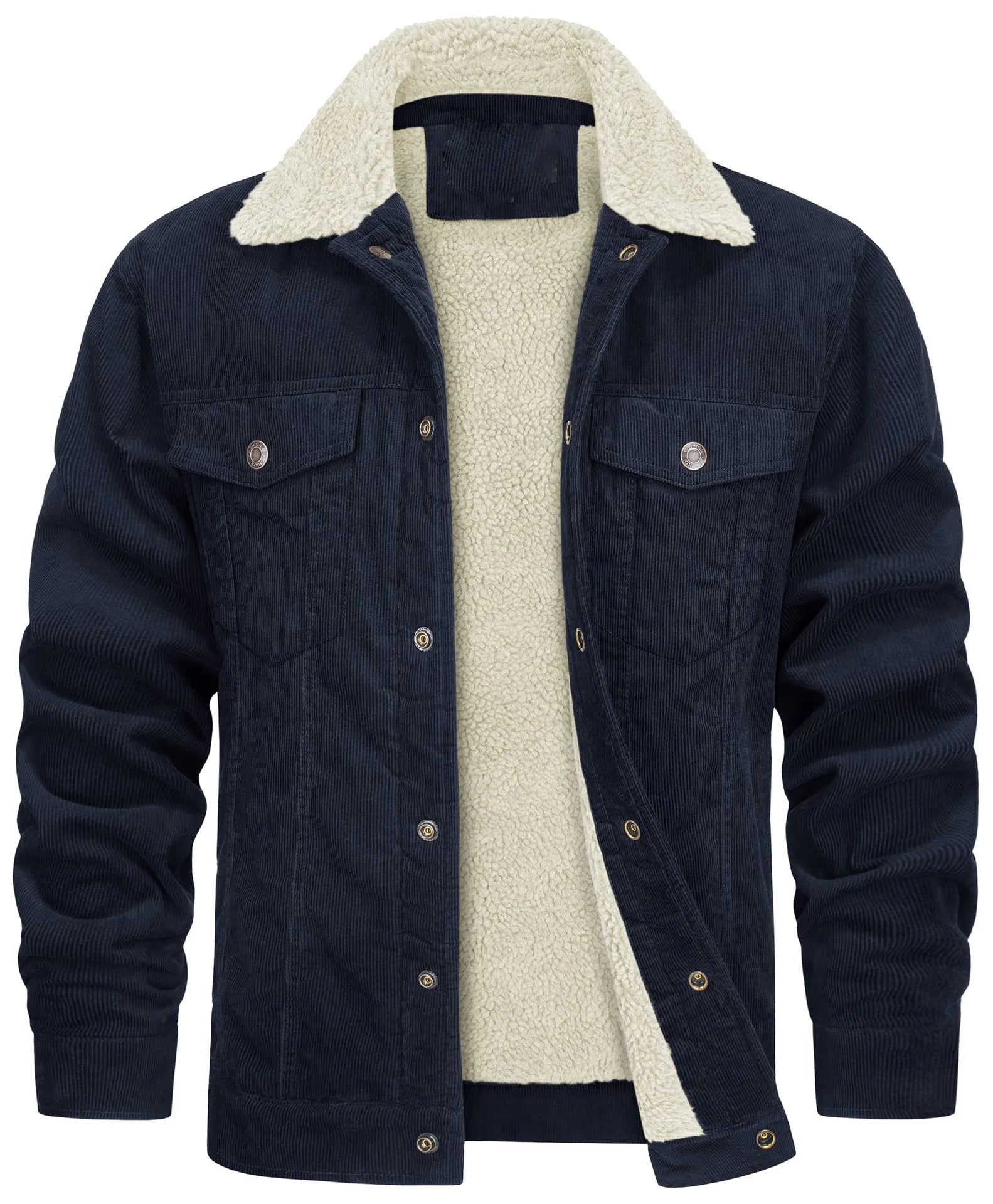 Men's sherpa collar lined corduroy jacket, view 10