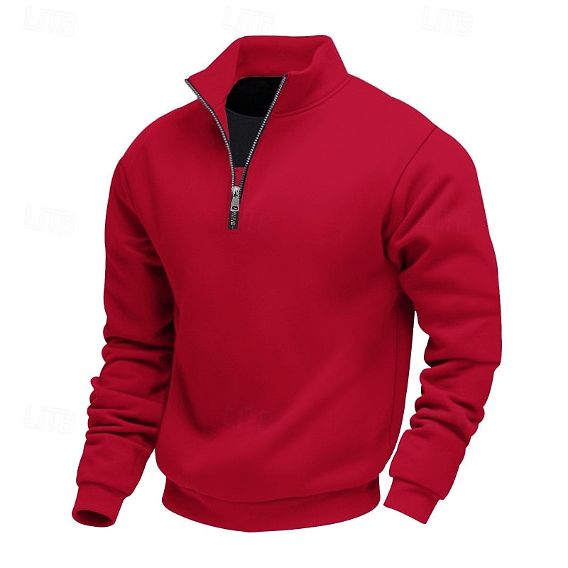 Men's refined quarter zip sweatshirt, view 15