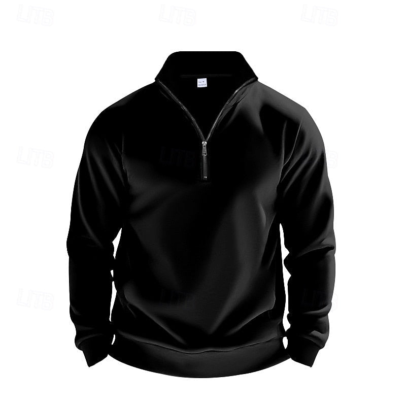 Men's refined quarter zip sweatshirt, view 13