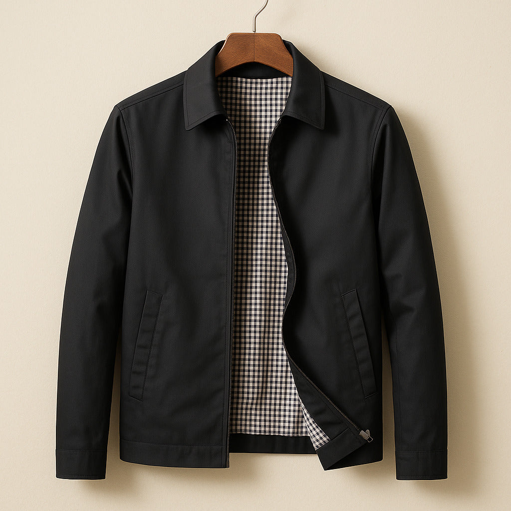 Men's point collar harrington bomber jacket