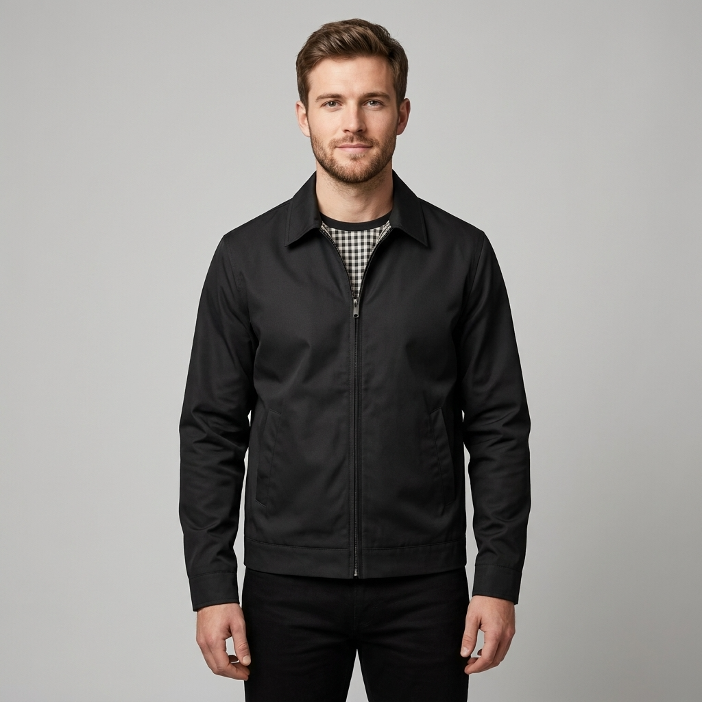 Men's point collar harrington bomber jacket, view 10