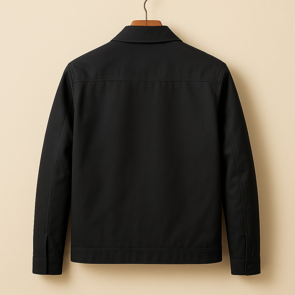 Men's point collar harrington bomber jacket, detail