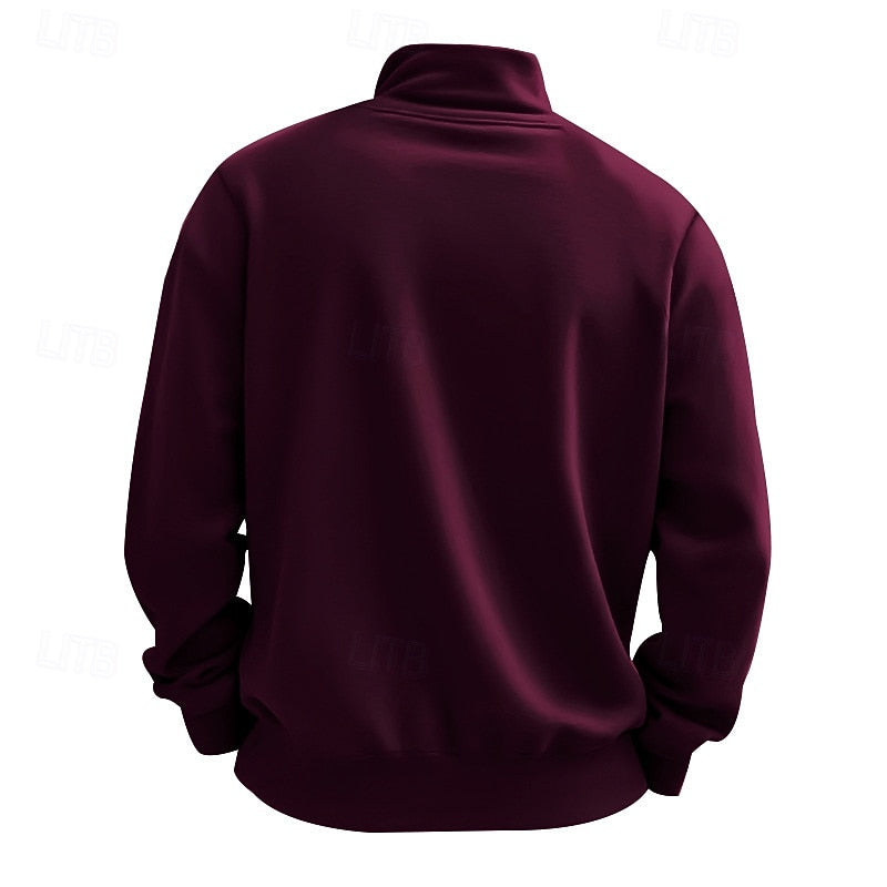 Men's refined quarter zip sweatshirt, view 12