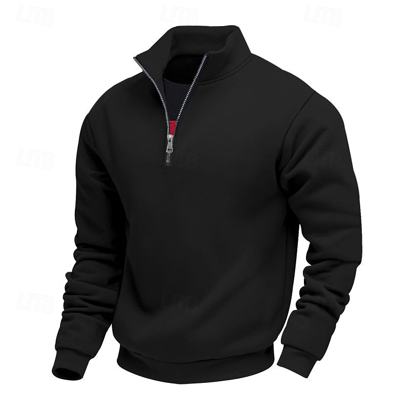 Men's refined quarter zip sweatshirt, view 14