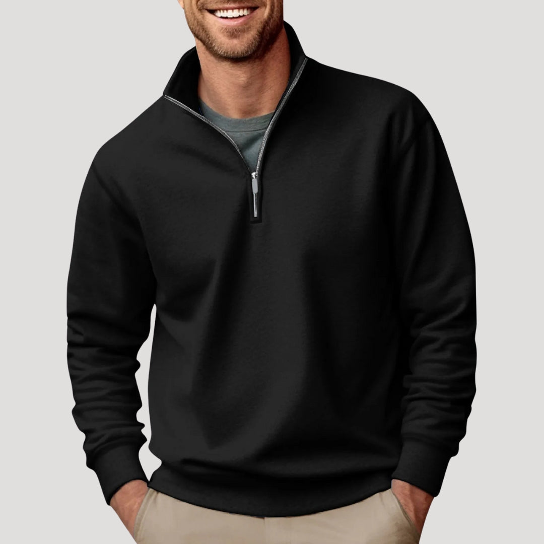Men's classic quarter zip pullover, view 5