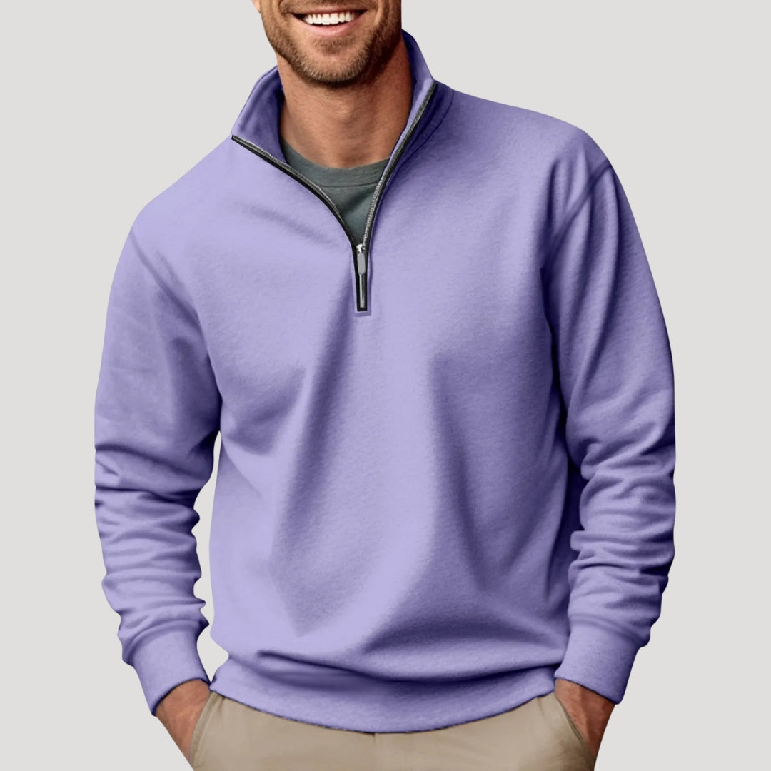 Men's classic quarter zip pullover, view 6