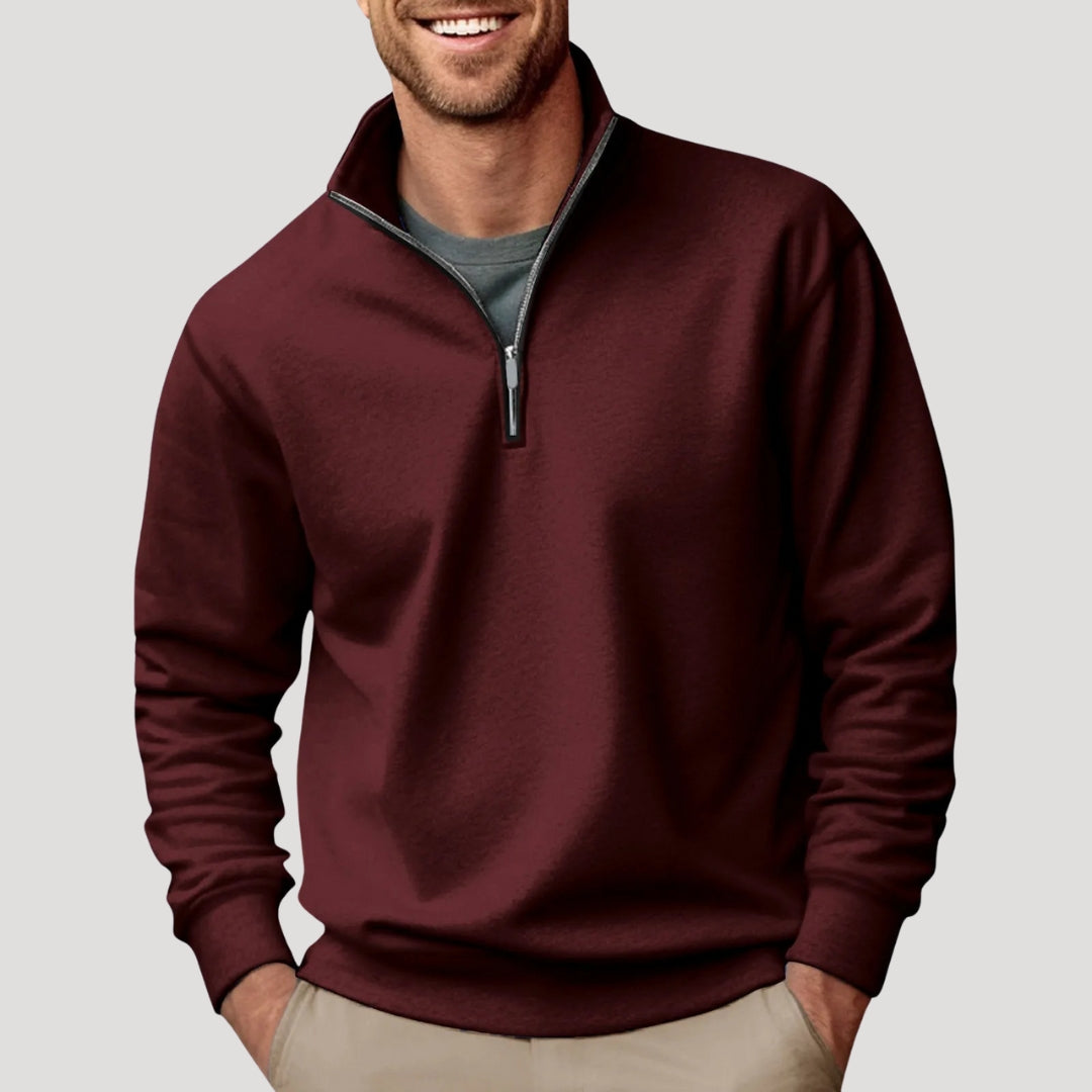 Men's classic quarter zip pullover, view 7