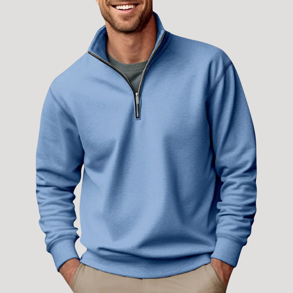 Men's classic quarter zip pullover, view 8