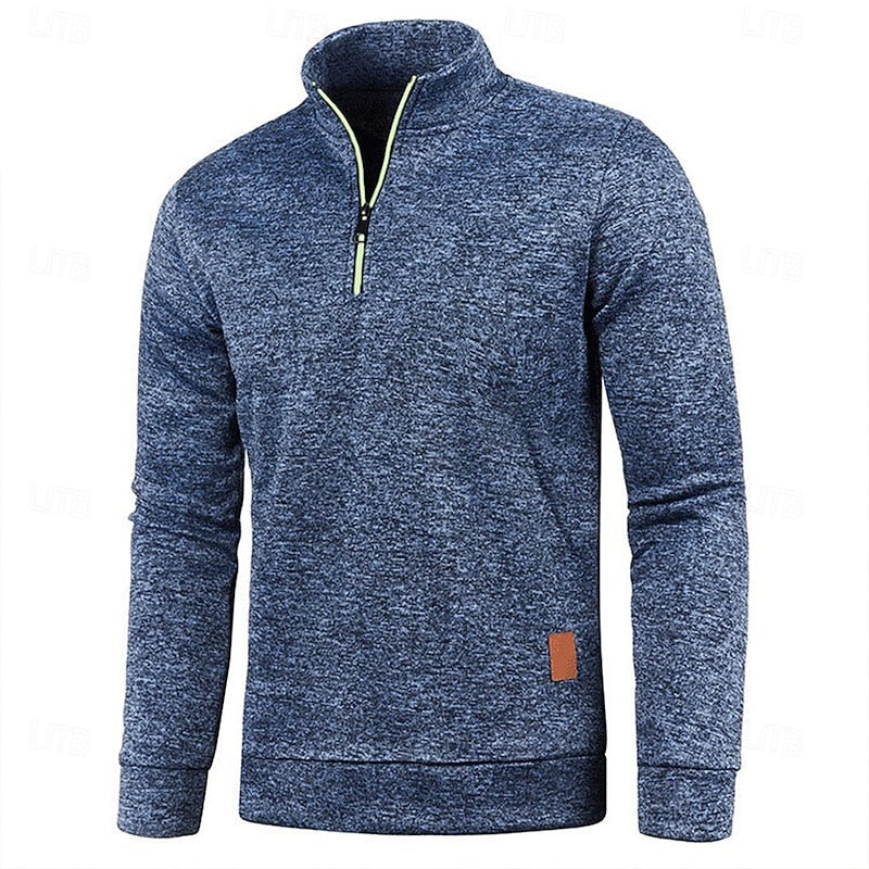 Reuben | Quarter Zip Long Sleeve Polo