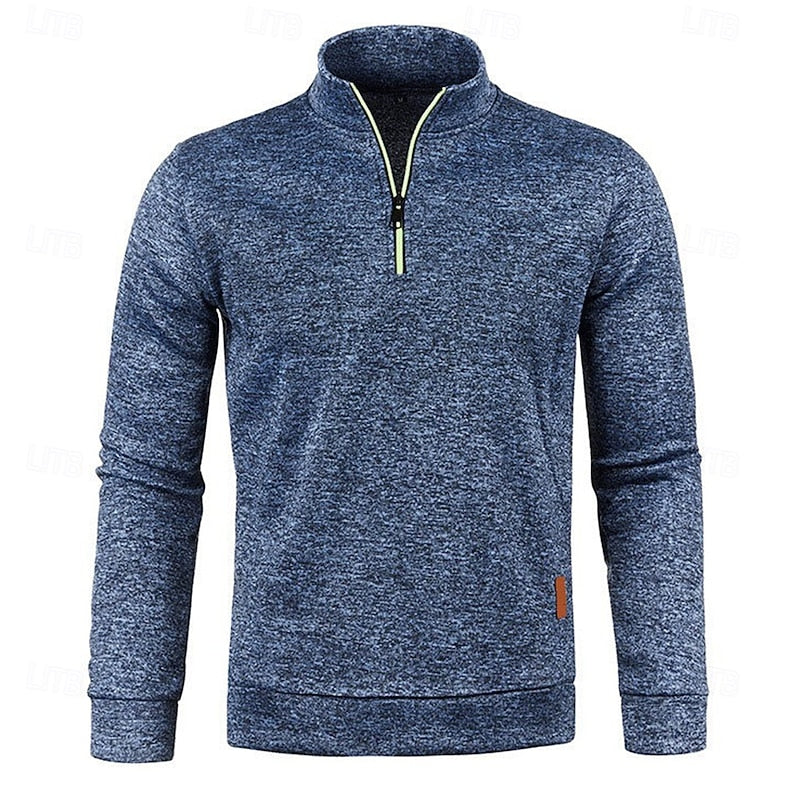 Reuben | Quarter Zip Long Sleeve Polo
