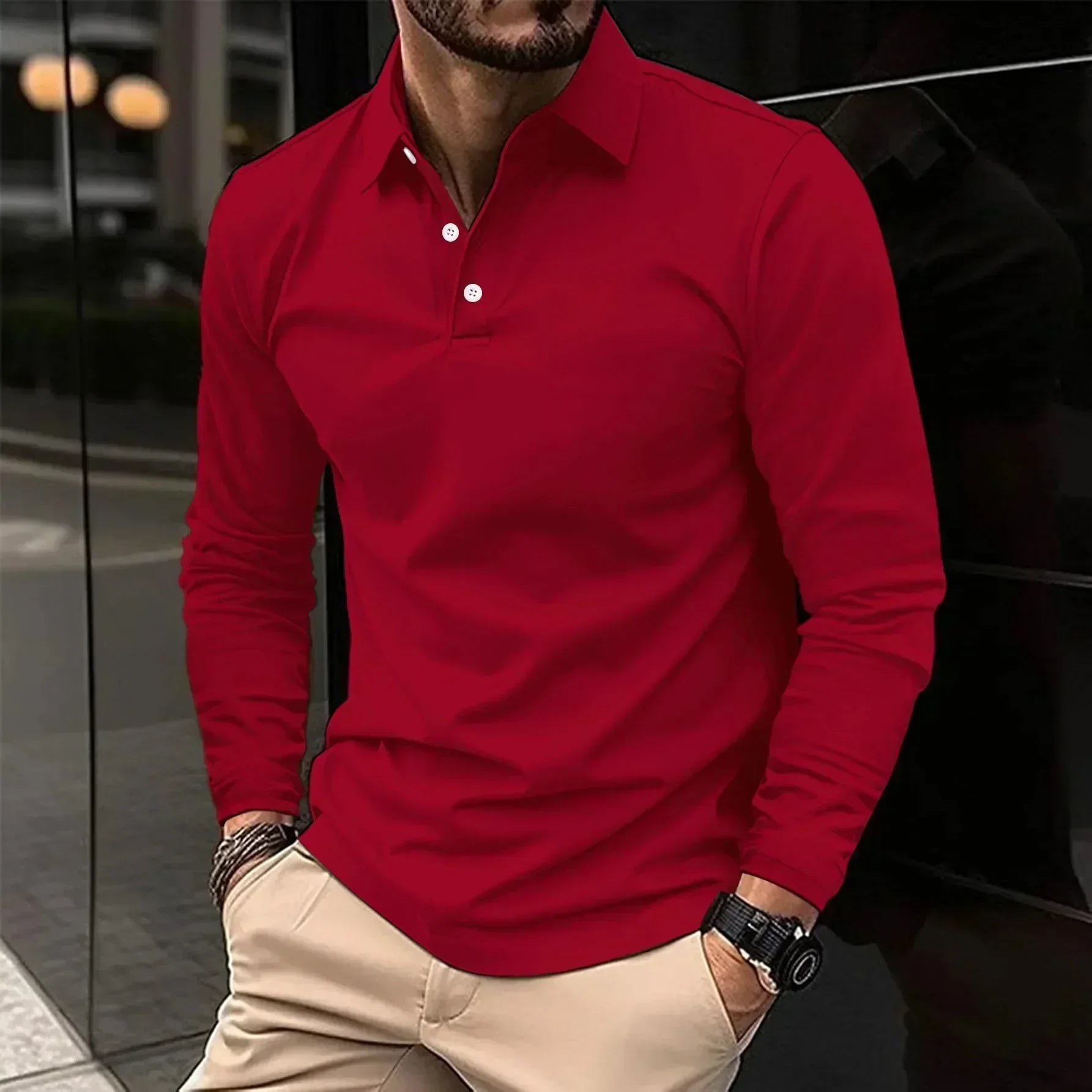 Abel | Modern Fit Long Sleeve Polo