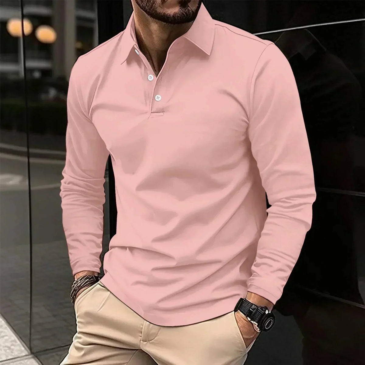 Abel | Modern Fit Long Sleeve Polo