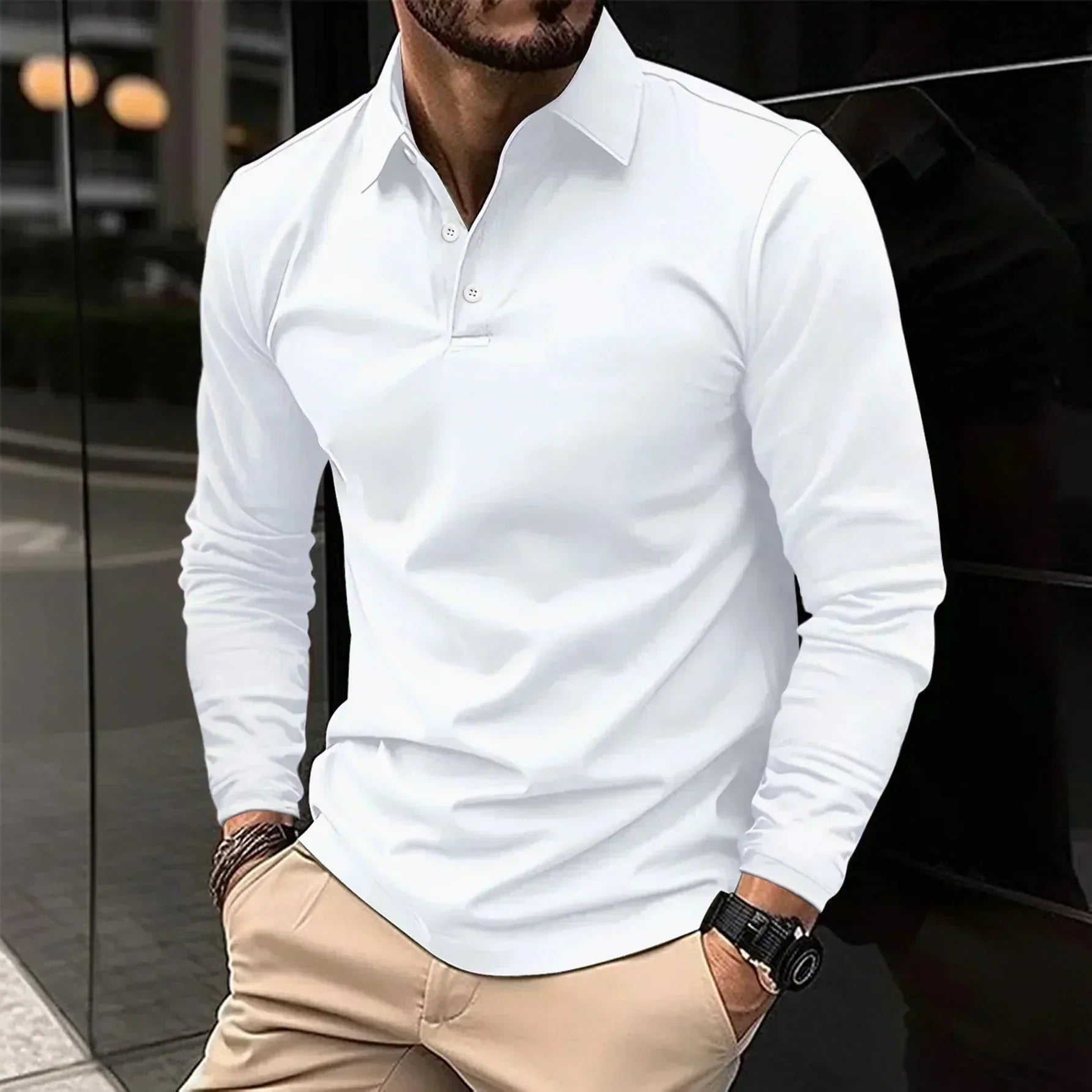 Abel | Modern Fit Long Sleeve Polo
