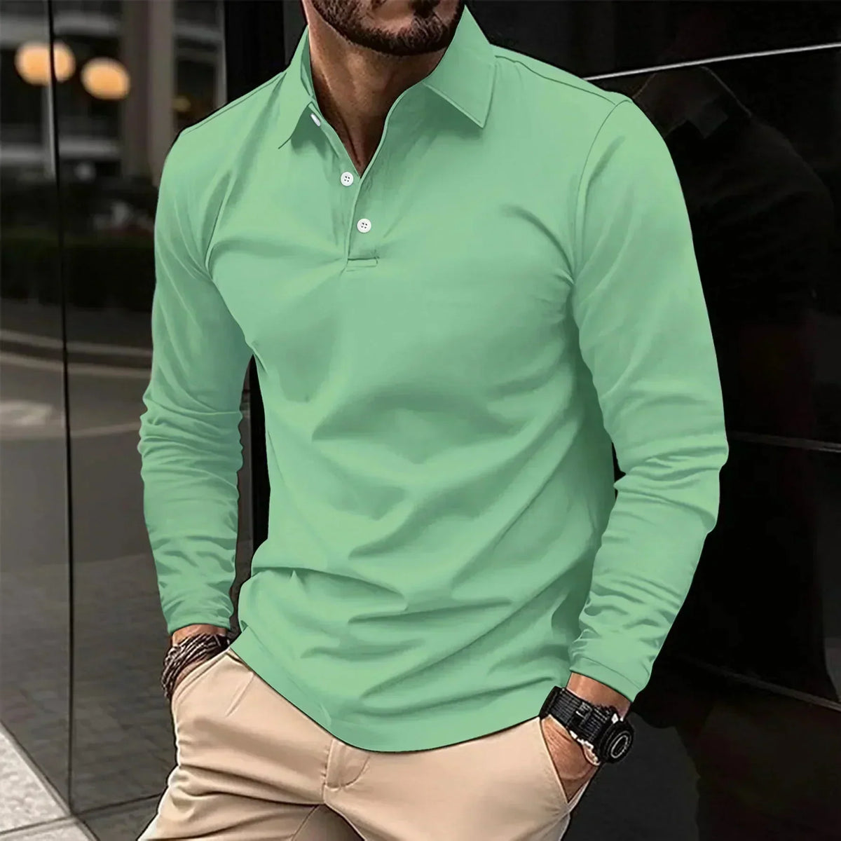 Abel | Modern Fit Long Sleeve Polo