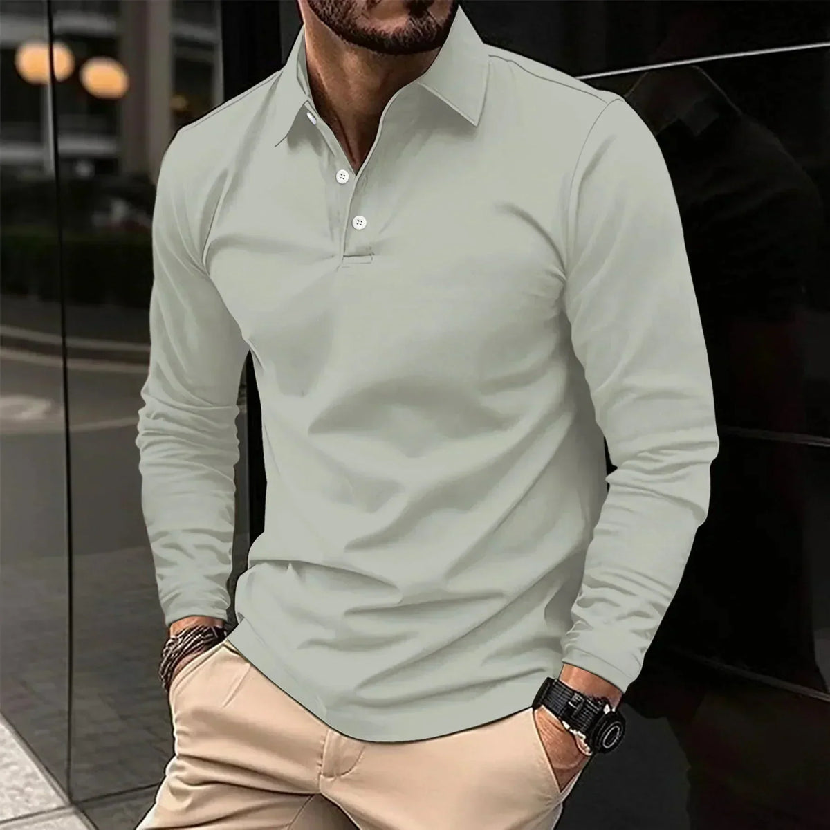 Abel | Modern Fit Long Sleeve Polo