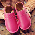 Plush lined mens house slippers in a mule style with contrast stitching - view 2