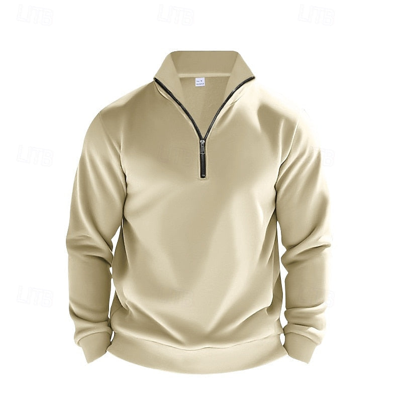 Men's refined quarter zip sweatshirt, view 8