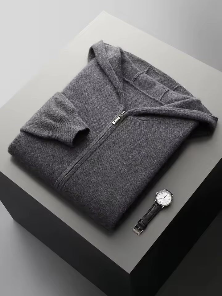 Men's wool feel zip tracksuit set, detail