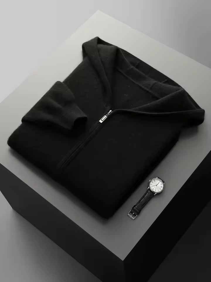 Men's wool feel zip tracksuit set, view 5