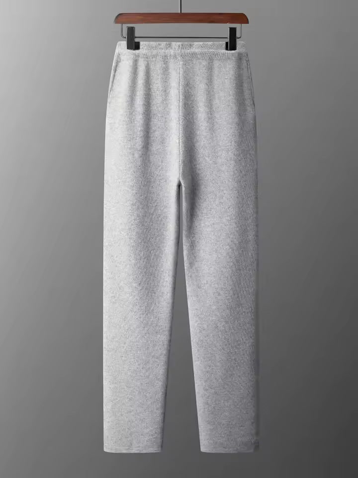 Men's wool feel zip tracksuit set, back view