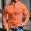 Men's quarter zip long sleeve polo