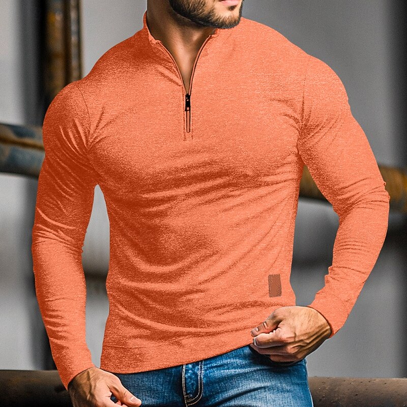Reuben | Quarter Zip Long Sleeve Polo