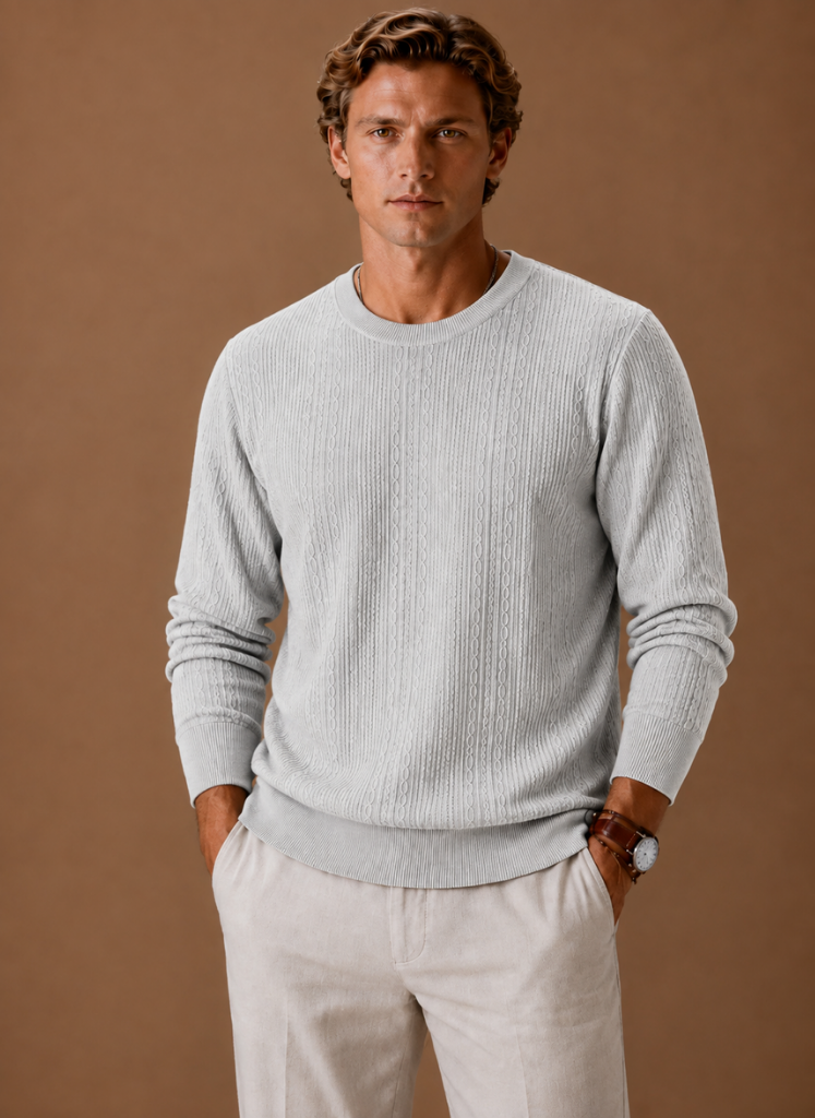 Cormac | Cable Knit Crew Neck Jumper