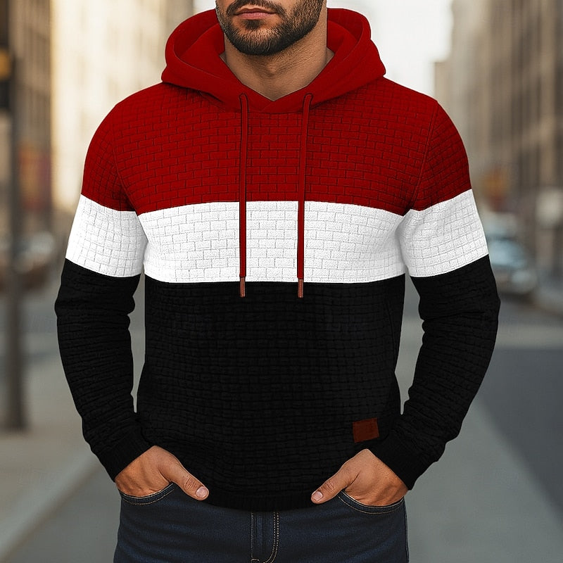 Wilbur | Panelled Colour Block Hoodie