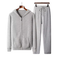 Men's wool feel zip tracksuit set