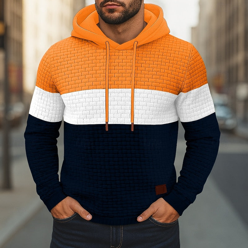 Wilbur | Panelled Colour Block Hoodie
