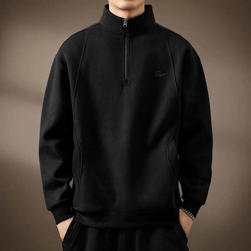 Men's classic quarter zip sweatshirt, view 5