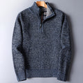 Men's quarter zip stand collar jumper