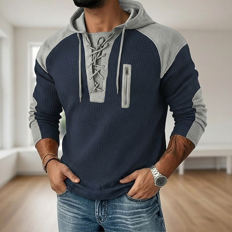 Leverett | Lace Up Hooded Pullover