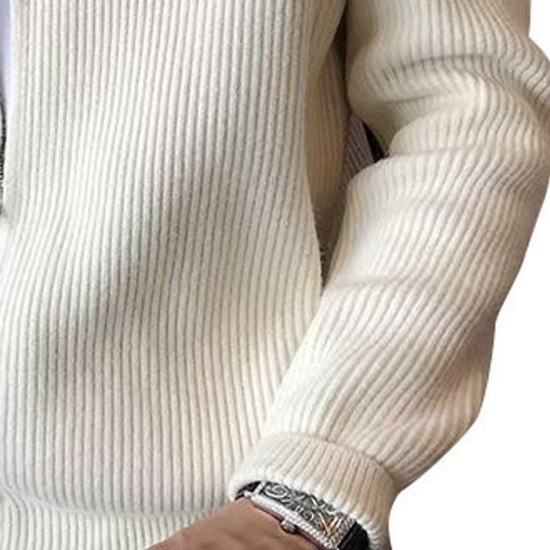Men's ribbed zip front cardigan, view 6