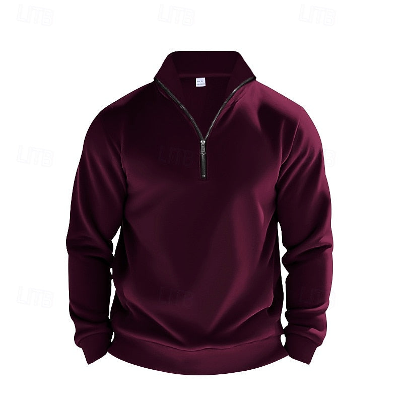 Men's refined quarter zip sweatshirt, view 11