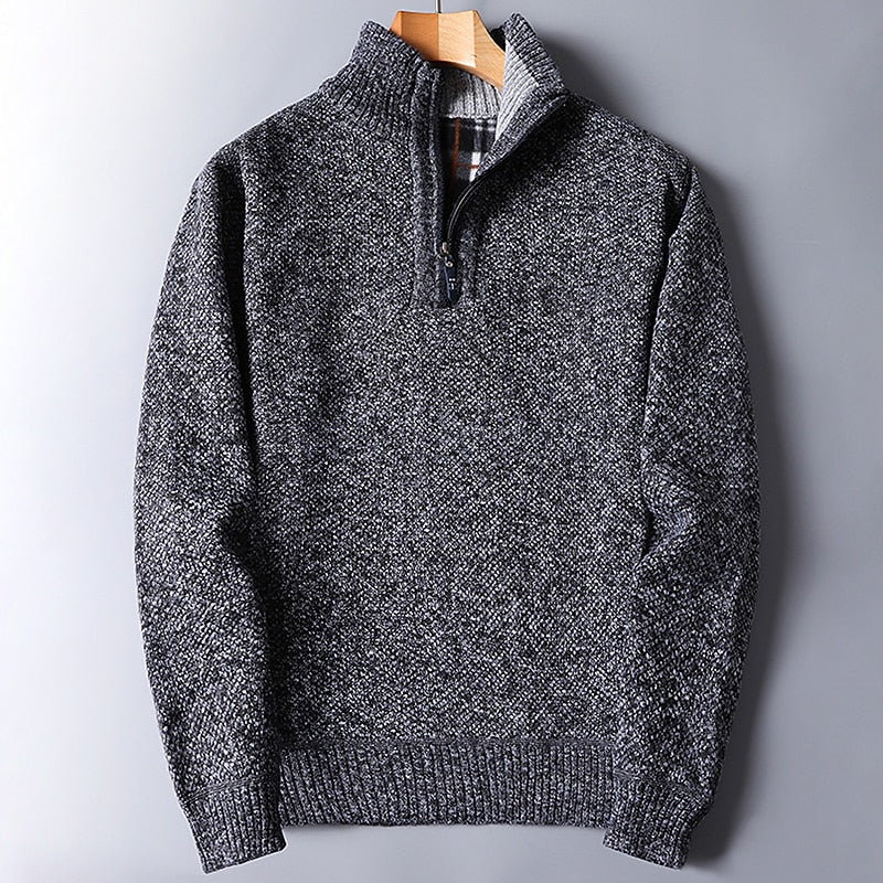 Emerson | Quarter Zip Stand Collar Jumper