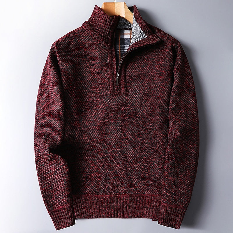 Emerson | Quarter Zip Stand Collar Jumper