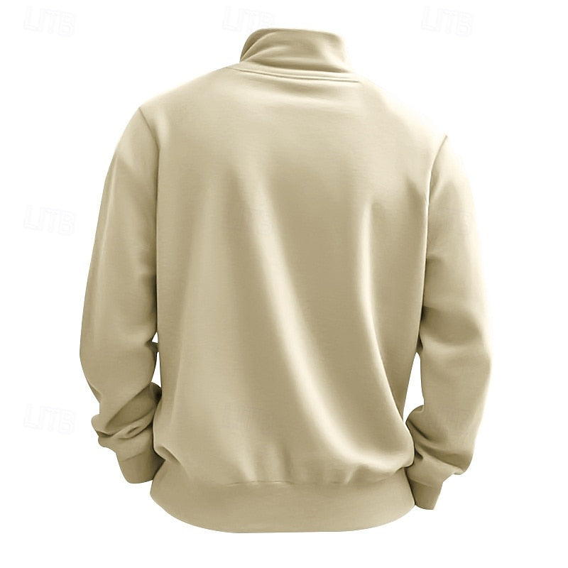Men's refined quarter zip sweatshirt, view 9