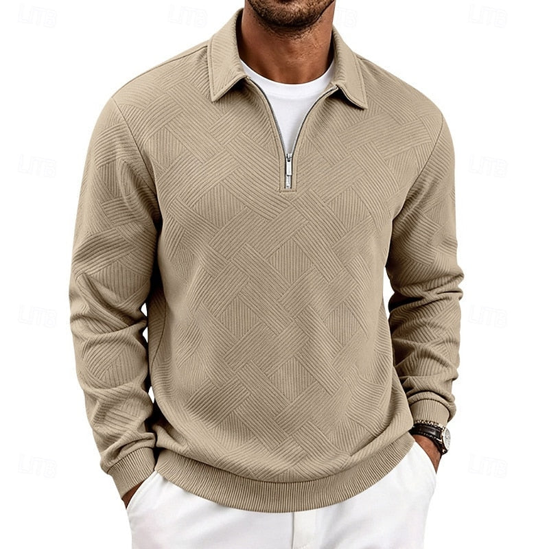 Men's smart collar quarter zip pullover